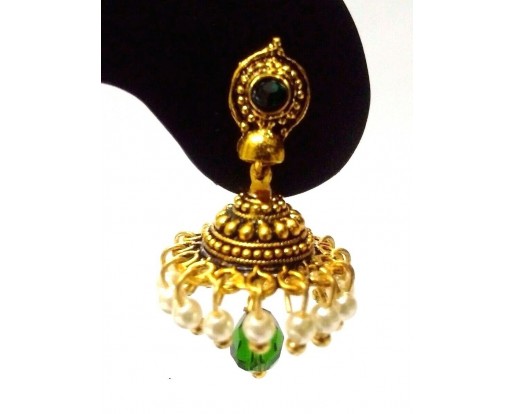 Golden Oxidized Earrings Jhumka Jhumki Bolly Imitation Jewelry Drop Dangle EA120